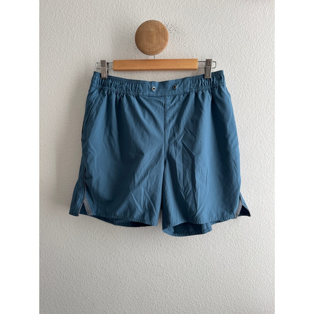 Vuori Mens Blue Activewear Lined Athletic Gym Shorts Medium *Missing Drawstring*